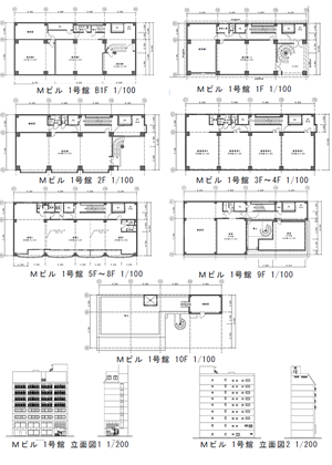 Mビル1号館平面図